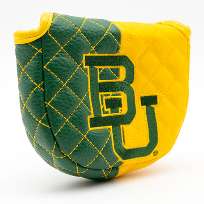 Baylor Bears Split Quilted Mallet Putter Cover, angled view