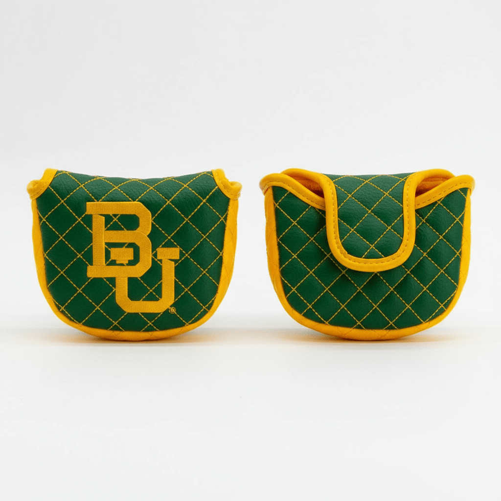 Baylor Bears solid quilted mallet putter golf headcover