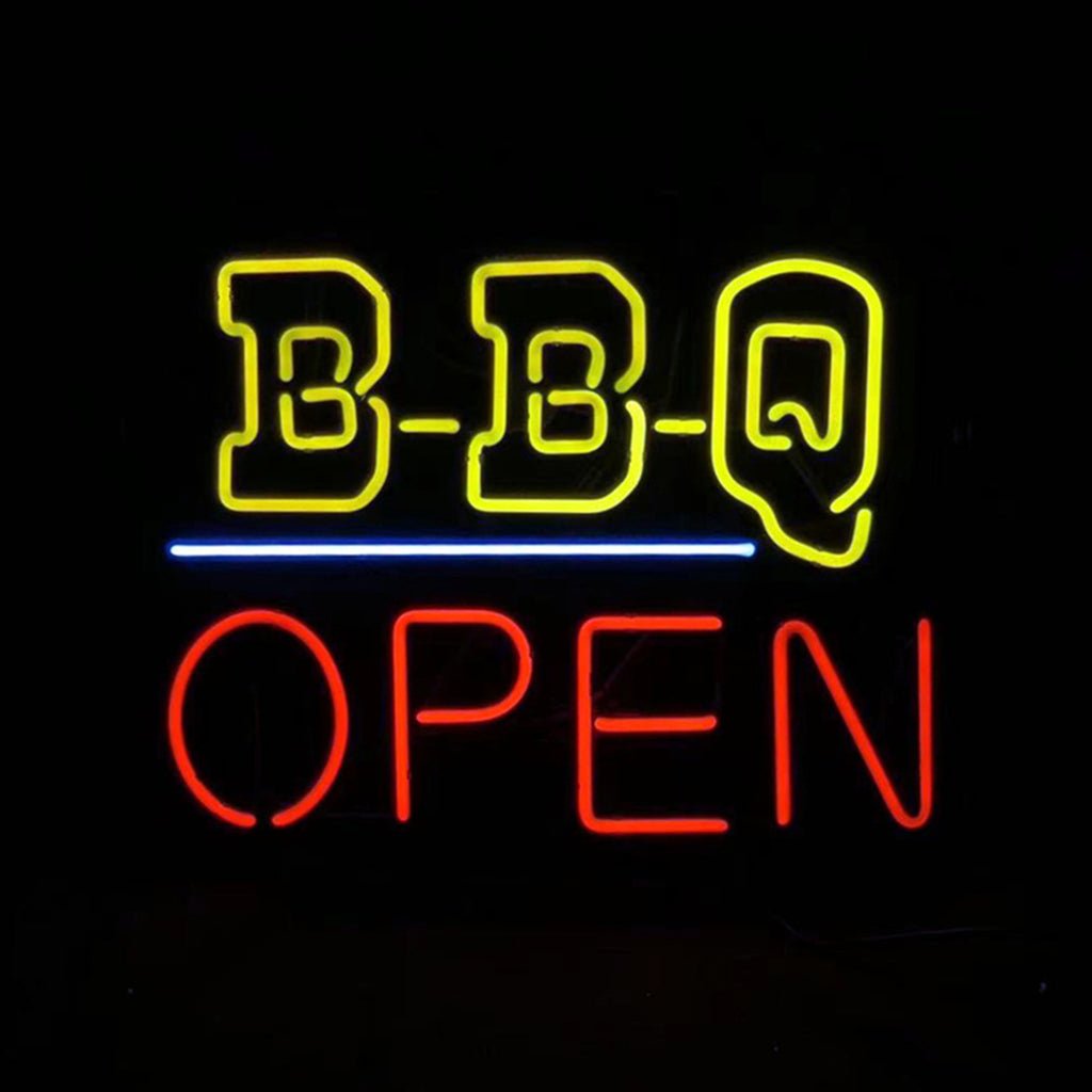 BBQ Open Neon Light Sign - Club Rehab