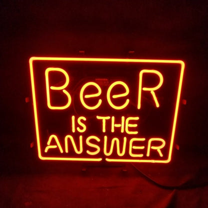 Beer is the Answer Neon Light Sign - Club Rehab