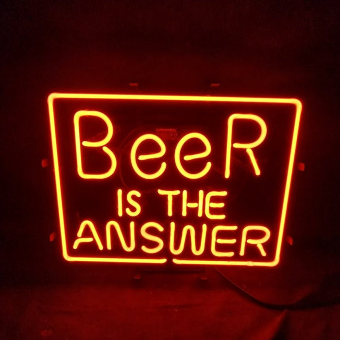 Beer is the Answer Neon Light Sign - Club Rehab