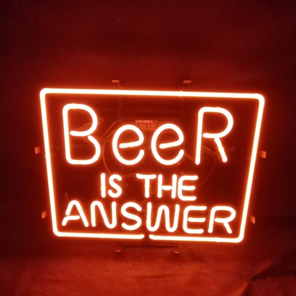 Beer is the Answer Neon Light Sign - Club Rehab