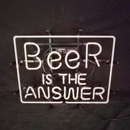 Beer is the Answer Neon Light Sign - Club Rehab