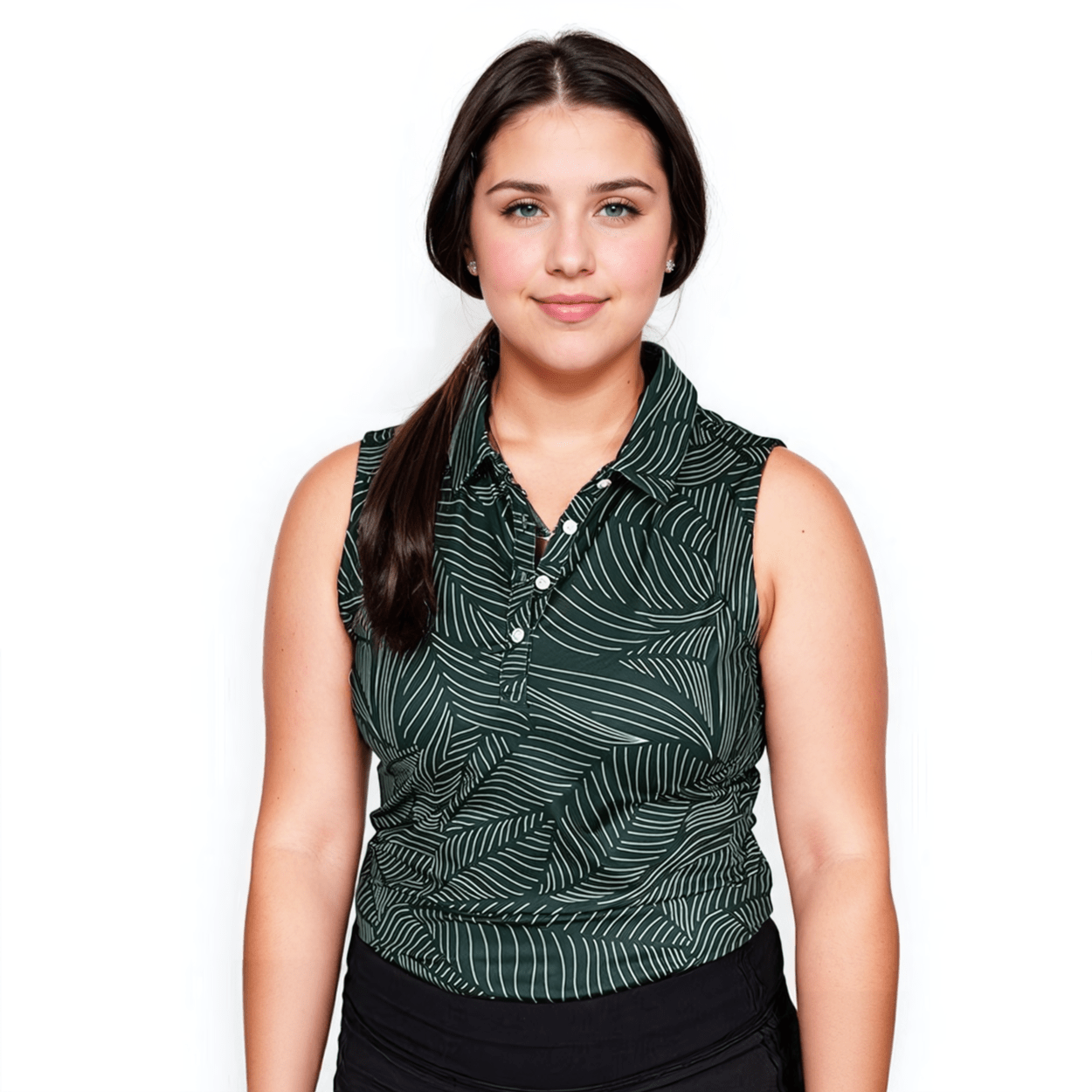 Bermuda Leaf Women's Polo (Sleeveless) - S - Club Rehab