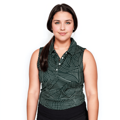 Bermuda Leaf Women's Polo (Sleeveless) - S - Club Rehab