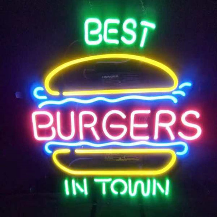 Best Burgers in Town Neon Signs - Club Rehab
