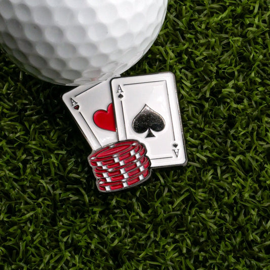 Big Pair of Aces Ball Marker - Club Rehab