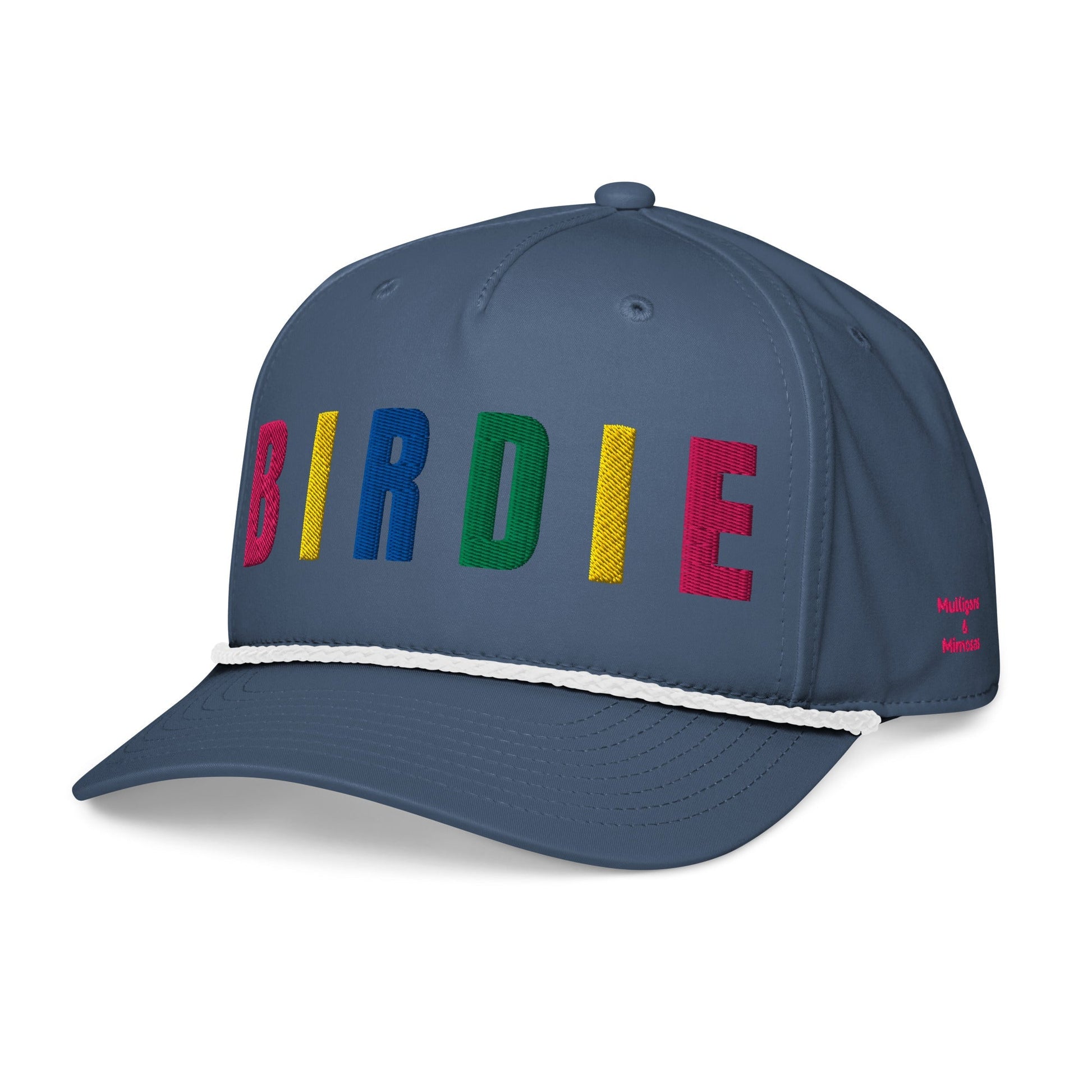 BIRDIE Embroidered Golf Hat for Women - Birdie Pop Collection - Light Blue/White - Club Rehab