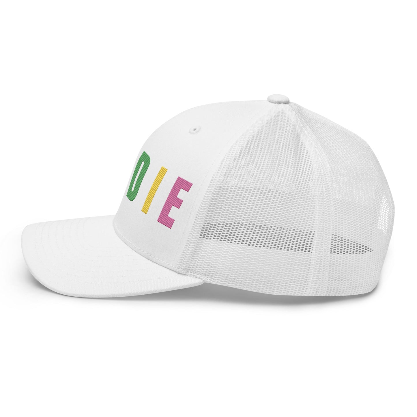 BIRDIE Embroidered Golf Trucker Hat – Birdie Pop Collection - White - Club Rehab