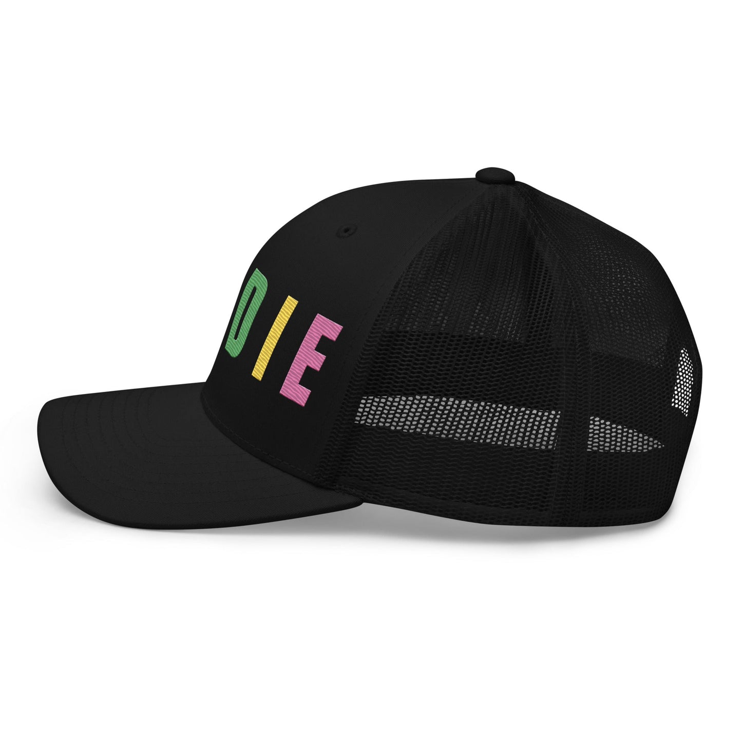 BIRDIE Embroidered Golf Trucker Hat – Birdie Pop Collection - Black - Club Rehab