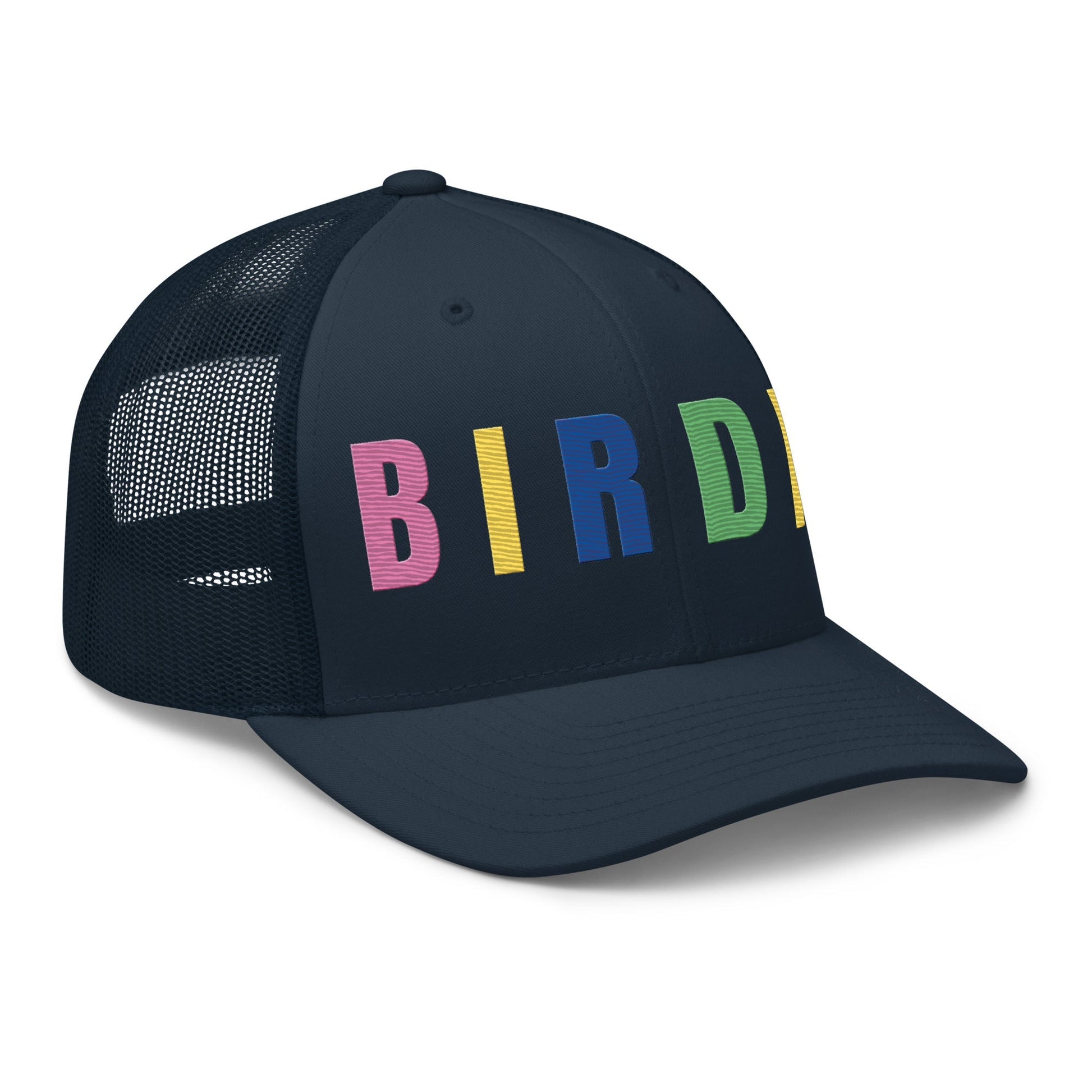 BIRDIE Embroidered Golf Trucker Hat – Birdie Pop Collection - Navy - Club Rehab