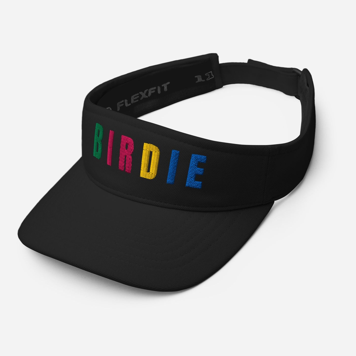BIRDIE Golf Embroidered Women’s Visor - Birdie Pop Collection - Black - Club Rehab