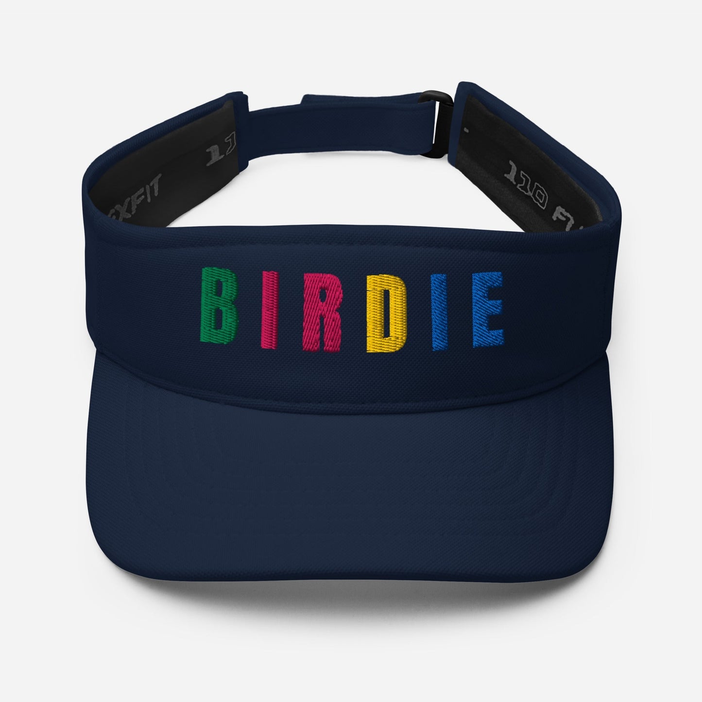BIRDIE Golf Embroidered Women’s Visor - Birdie Pop Collection - Navy - Club Rehab