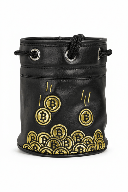 Bitcoin Valuables Barrel Pouch | Golf Bag Coin & Valuables Stash Bag - Club Rehab