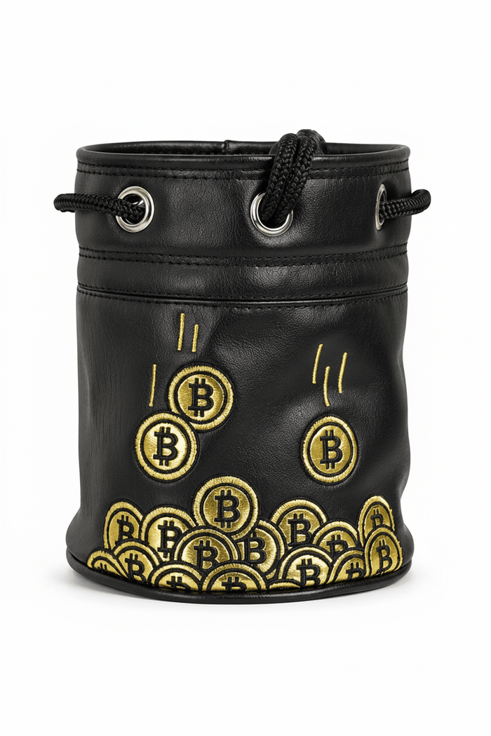 Bitcoin Valuables Barrel Pouch | Golf Bag Coin & Valuables Stash Bag - Club Rehab