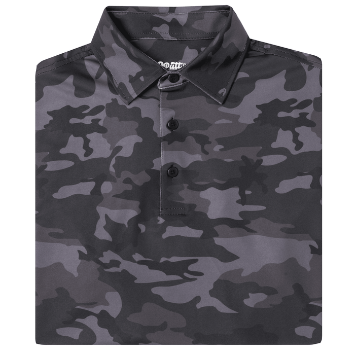 Black Camo Men's Polo - S - Club Rehab