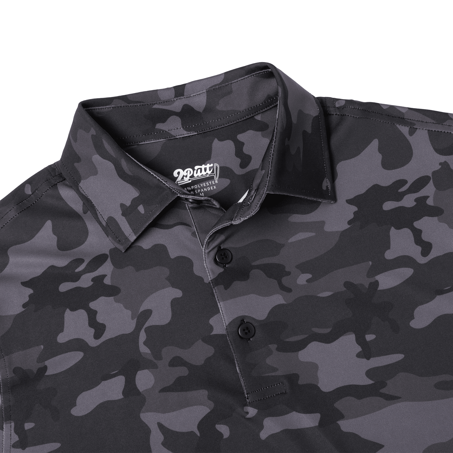 Black Camo Men's Polo - S - Club Rehab