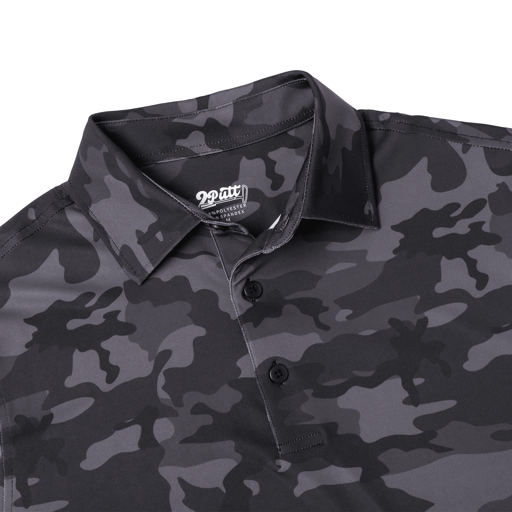 Black Camo Men's Polo - S - Club Rehab
