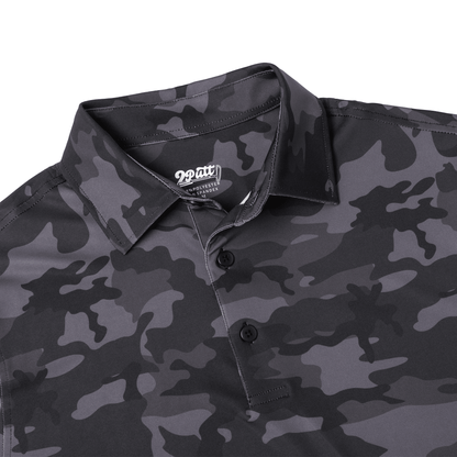 Black Camo Men's Polo - S - Club Rehab