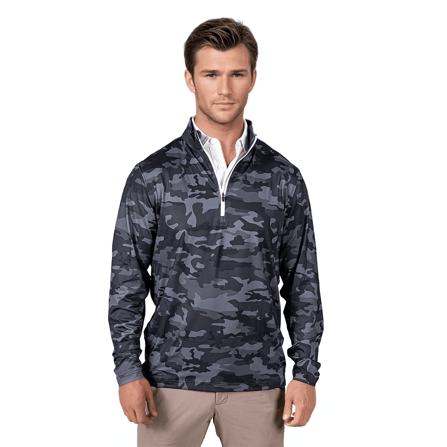 Black Camo Men's Q - Zip - S - Club Rehab