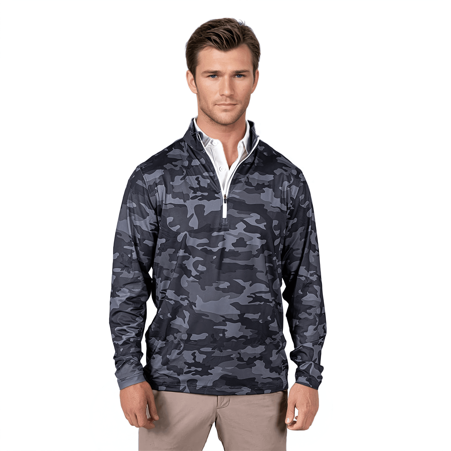 Black Camo Men's Q - Zip - S - Club Rehab