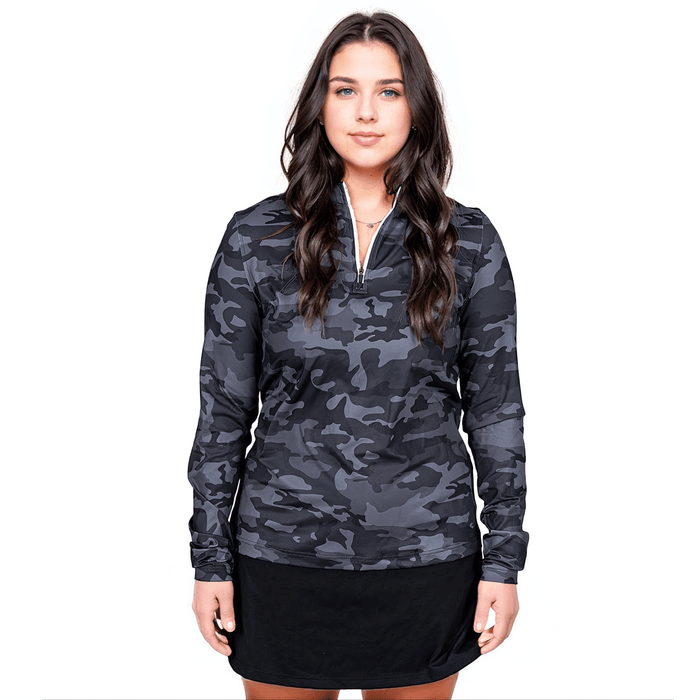 Black Camo Women's Q - Zip - S - Club Rehab