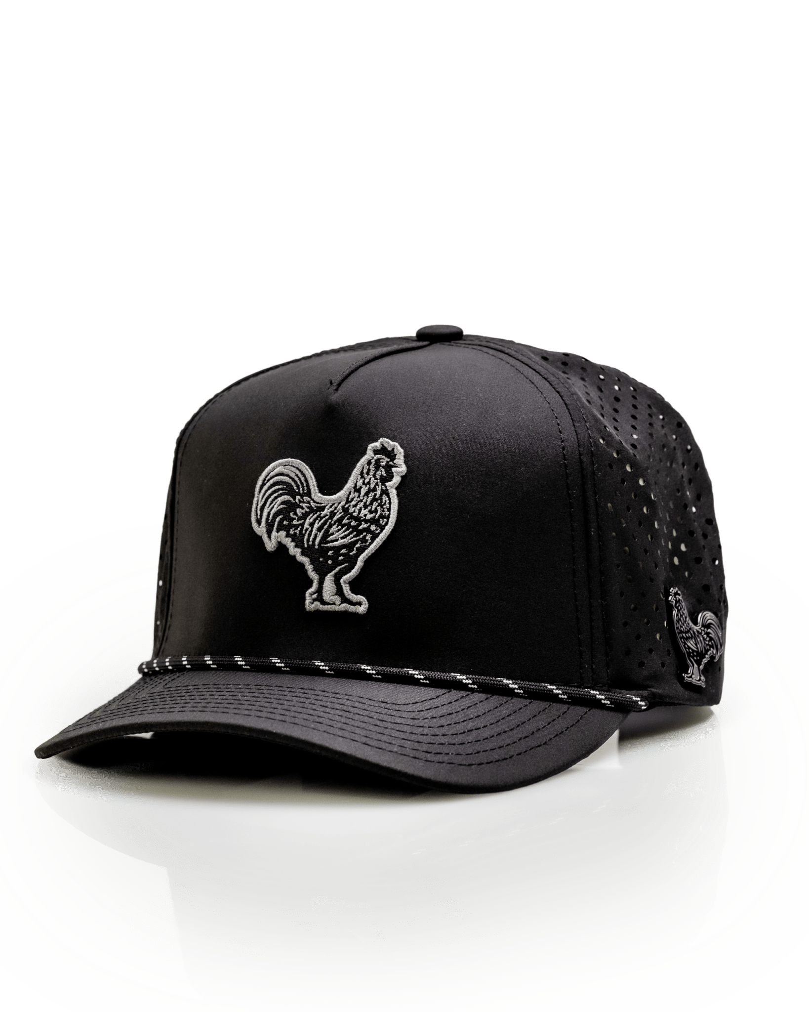 Black Cock Black - Perforated Rope Hat - Club Rehab