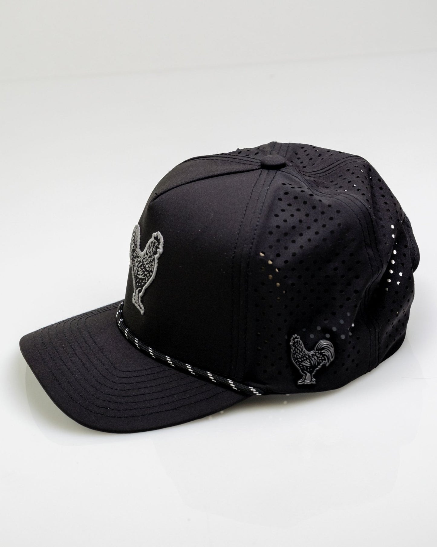 Black Cock Black - Perforated Rope Hat - Club Rehab