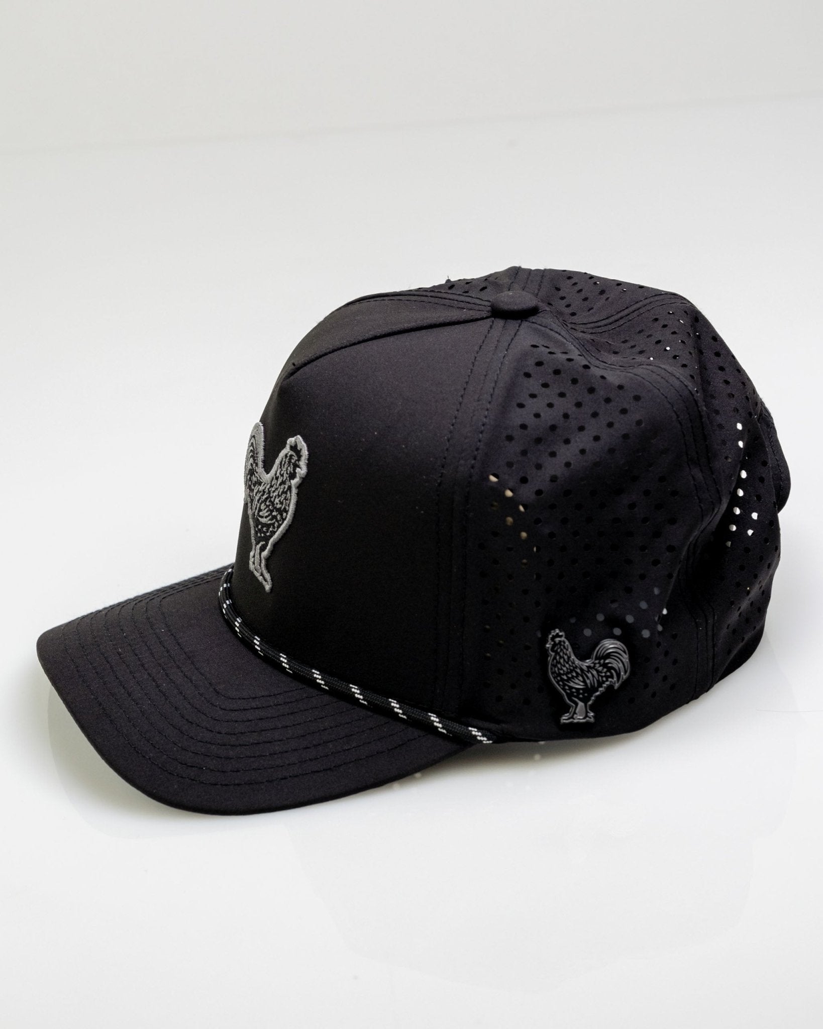 Black Cock Black - Perforated Rope Hat - Club Rehab