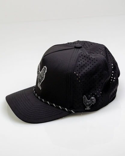 Black Cock Black - Perforated Rope Hat - Club Rehab