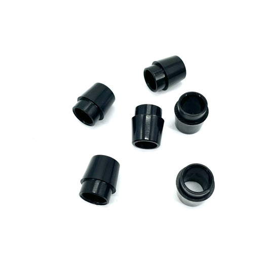 Black Golf Ferrules Fit for Callaway 815 816 GBB EPIC FLASH 10 - Pack - Club Rehab - Golf Ferrules0.350 (10 pcs)A set of 10 black golf ferrules suitable for Callaway 815, 816, GBB, and EPIC FLASH shaft sleeve adapter replacement tips, scattered on a white background.