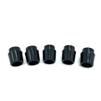 Black Golf Ferrules Fit for Callaway 815 816 GBB EPIC FLASH 10 - Pack - Club Rehab - Golf Ferrules0.350 (10 pcs)Five black golf ferrules, highlighting their design and compatibility with Callaway 815, 816, GBB, and EPIC FLASH shaft sleeve adapter replacement tips.