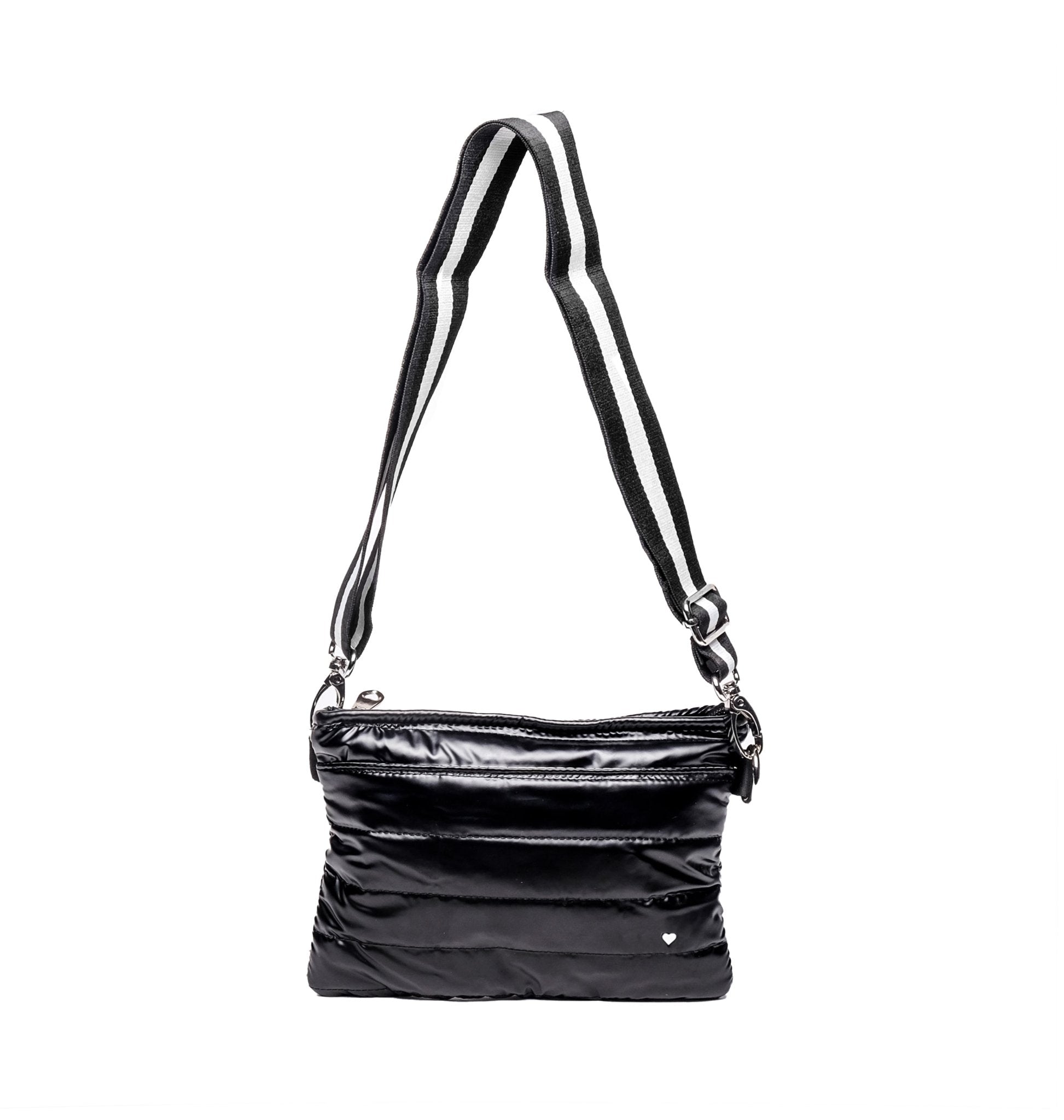 Black Padded Crossbody Belt Bag - Club Rehab