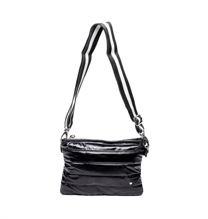 Black Padded Crossbody Belt Bag - Club Rehab