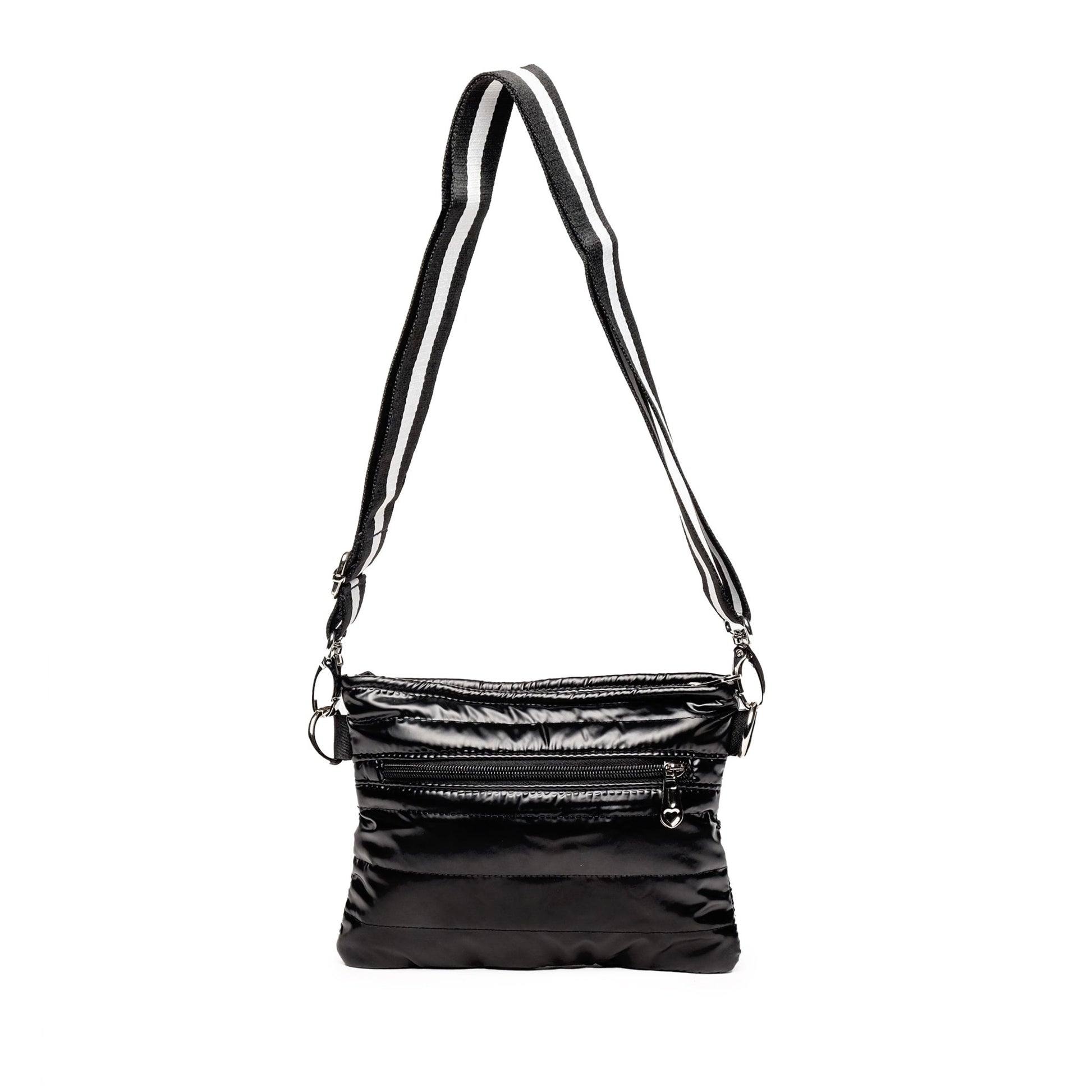 Black Padded Crossbody Belt Bag - Club Rehab