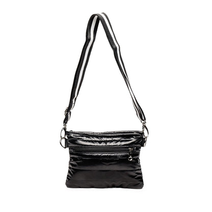 Black Padded Crossbody Belt Bag - Club Rehab