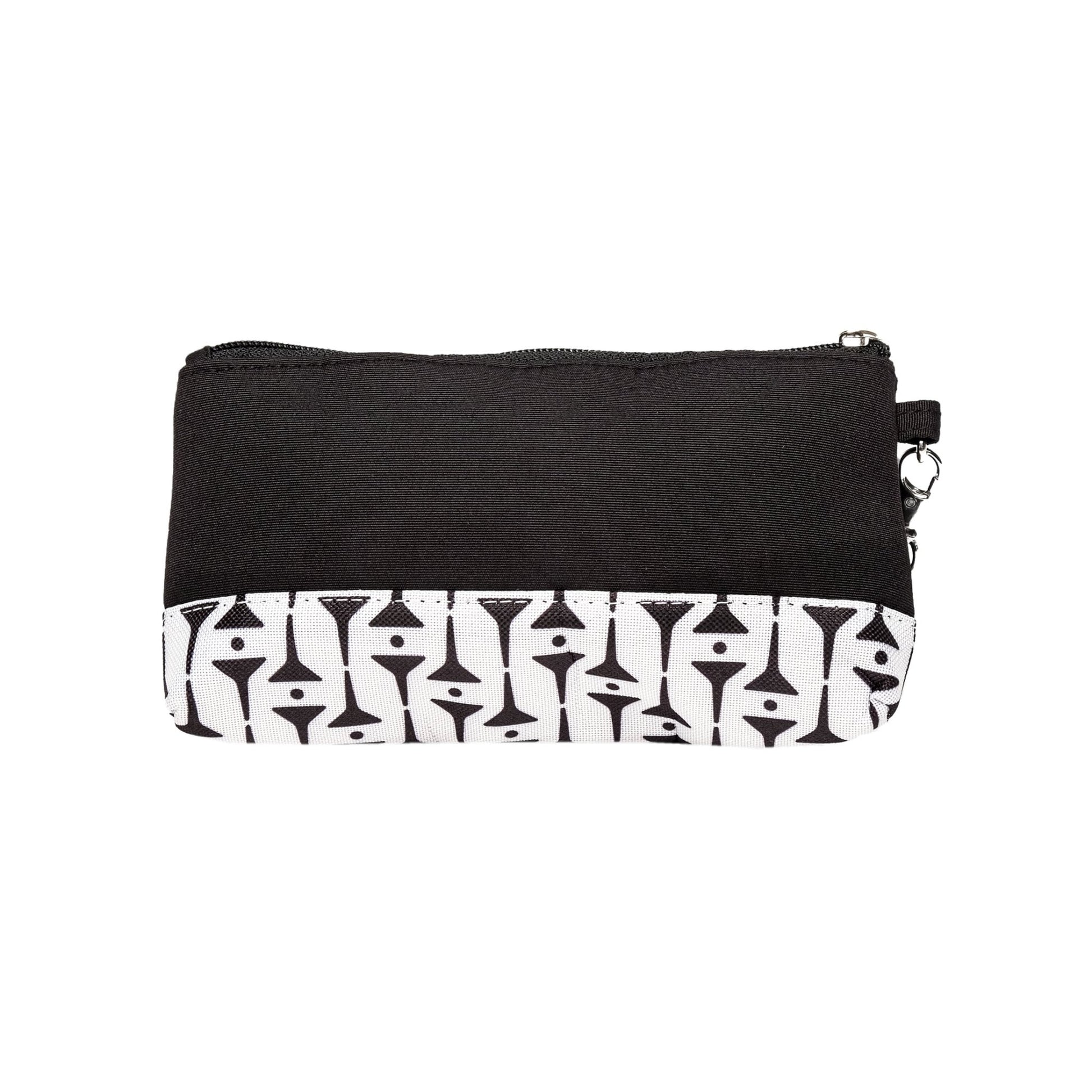 Black Tees Wristlet with Removeable Strap - Club Rehab