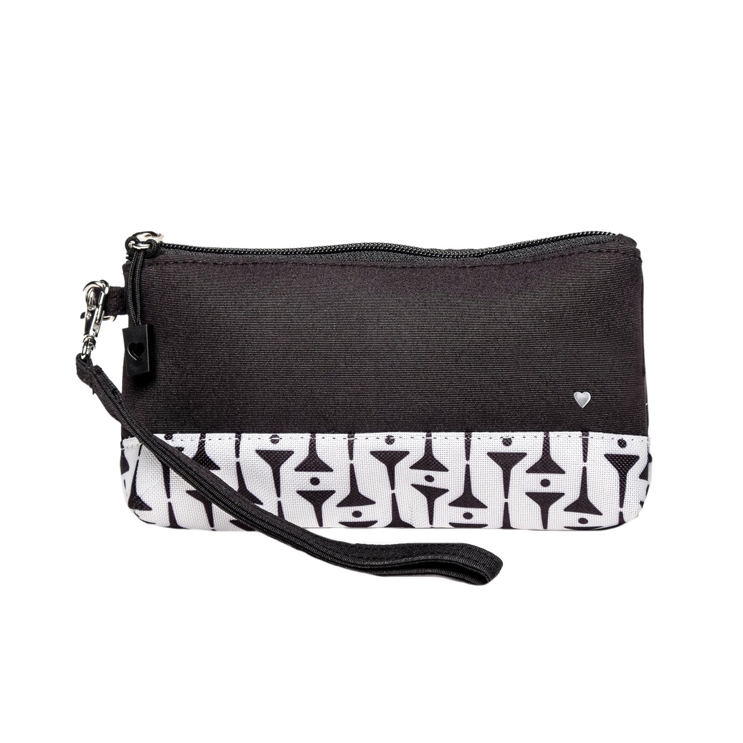 Black Tees Wristlet with Removeable Strap - Club Rehab