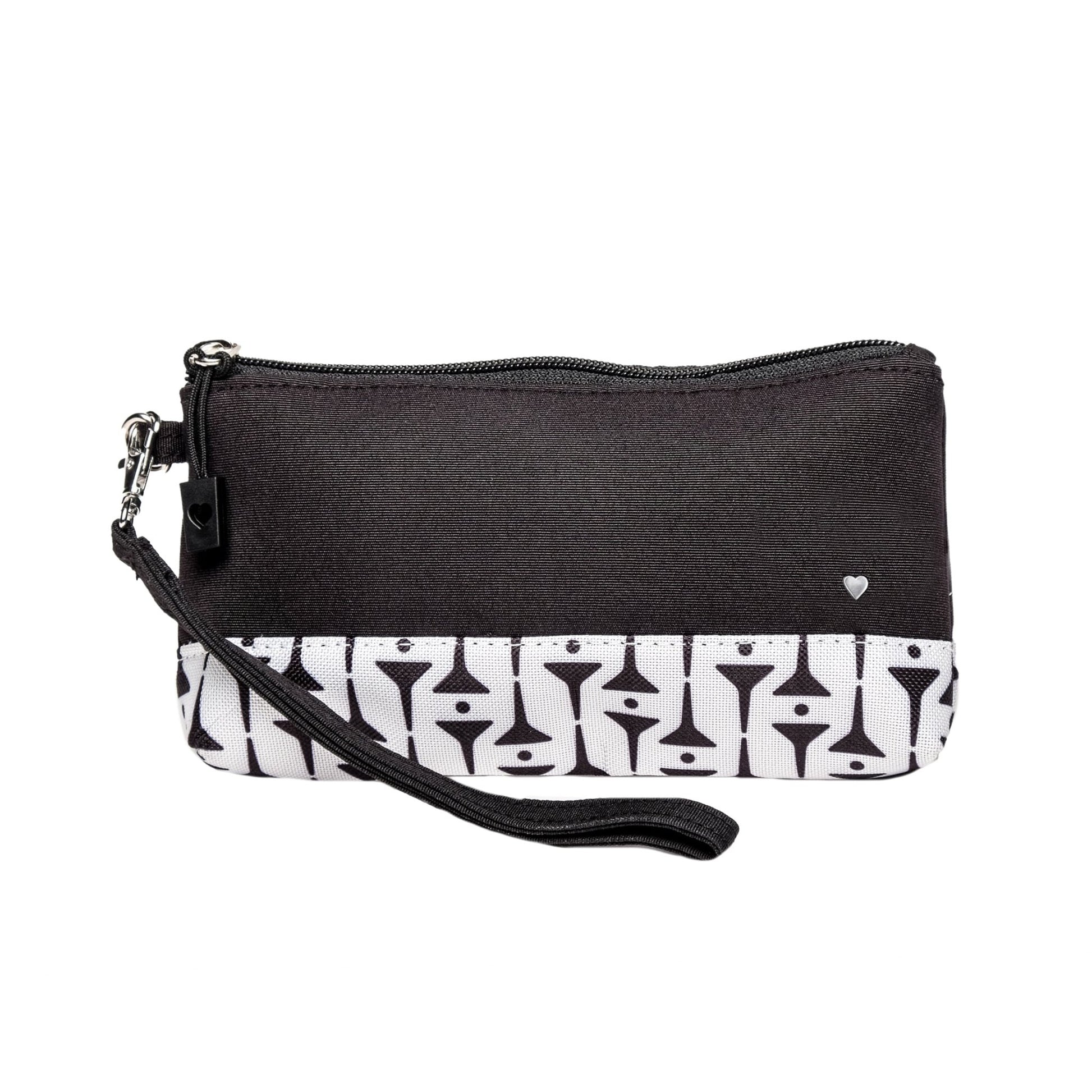 Black Tees Wristlet with Removeable Strap - Club Rehab