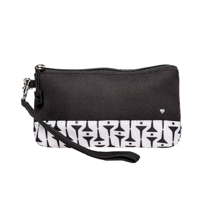 Black Tees Wristlet with Removeable Strap - Club Rehab