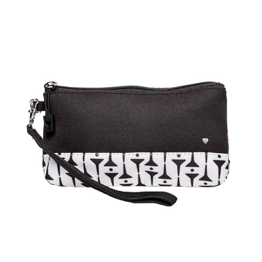 Black Tees Wristlet with Removeable Strap - Club Rehab