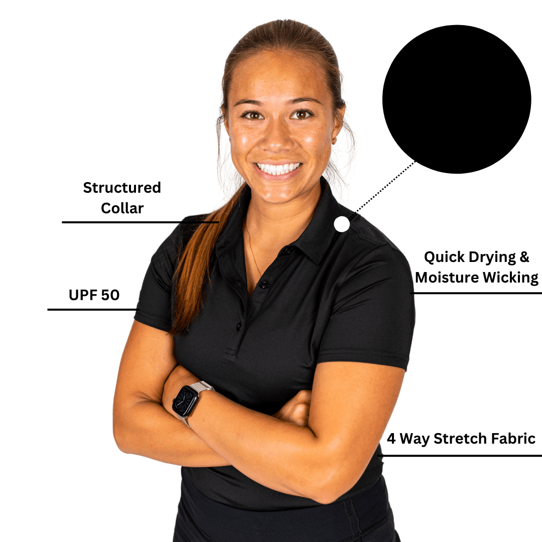 Black Women's (Sleeveless) Polos - S - Club Rehab