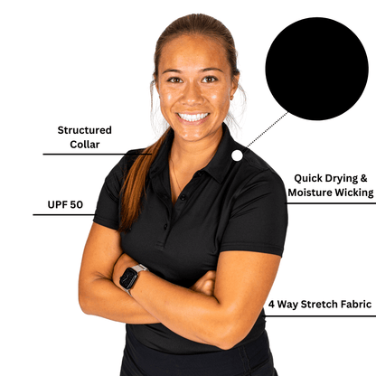 Black Women's (Sleeveless) Polos - S - Club Rehab