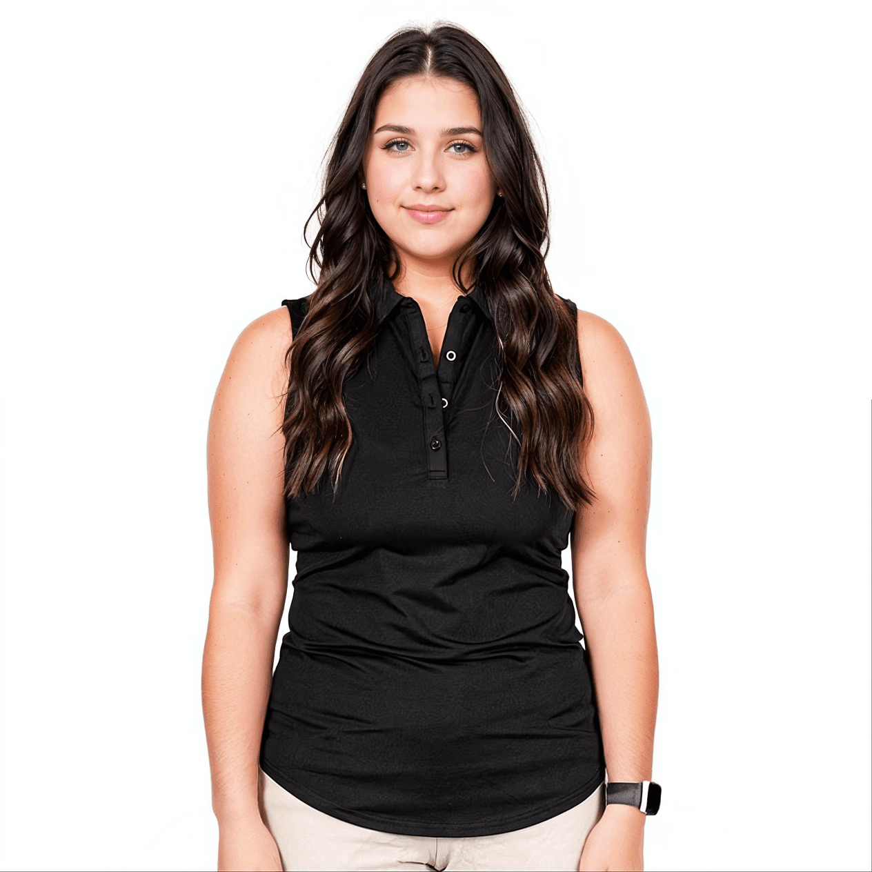 Black Women's (Sleeveless) Polos - S - Club Rehab