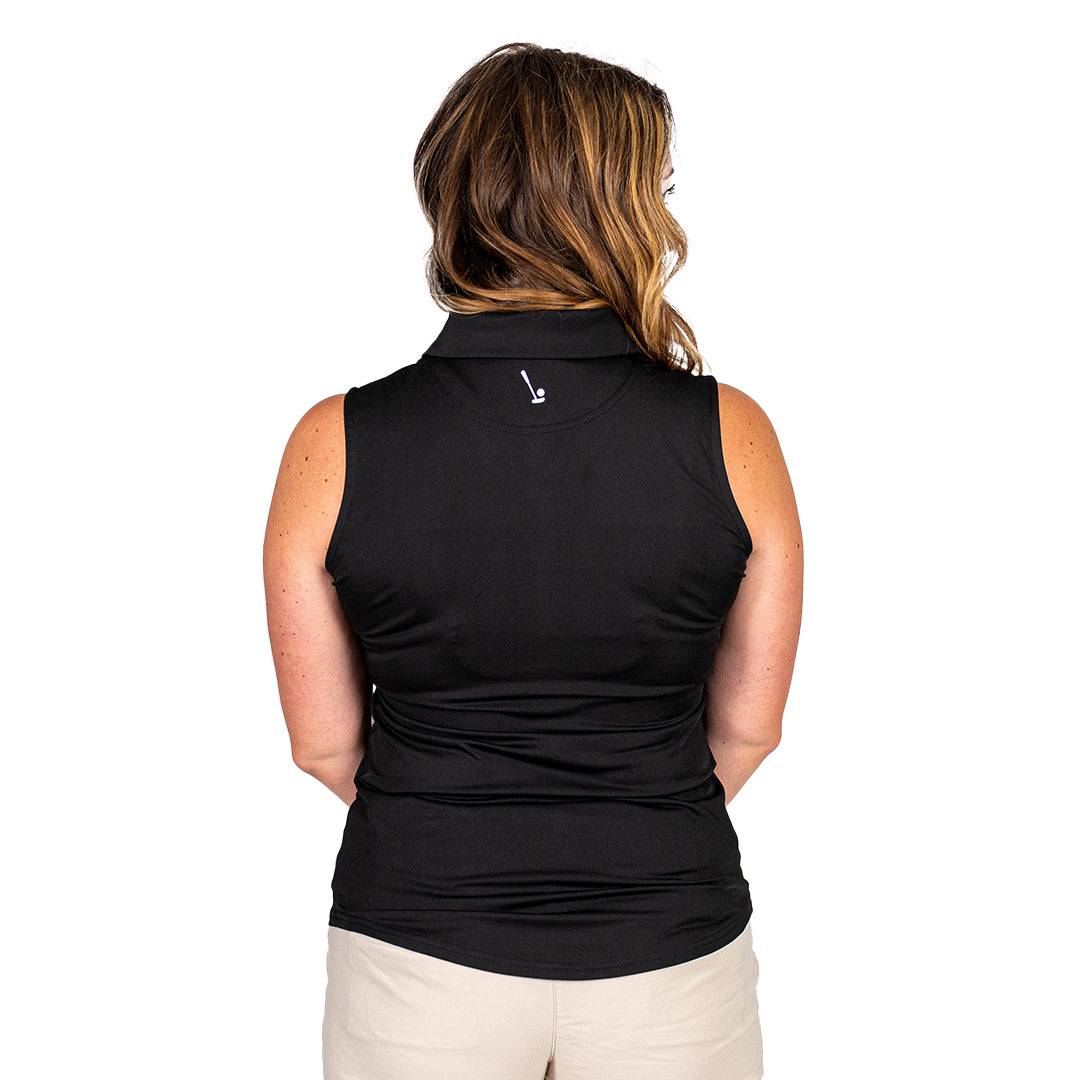 Black Women's (Sleeveless) Polos - S - Club Rehab