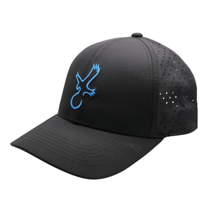 Black/Carolina Blue Eagle Performance Hat - Club Rehab