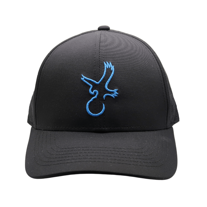 Black/Carolina Blue Eagle Performance Hat - Club Rehab