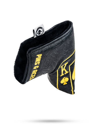 Black/Gold Ace of Spades - Blade Putter Cover - Club Rehab