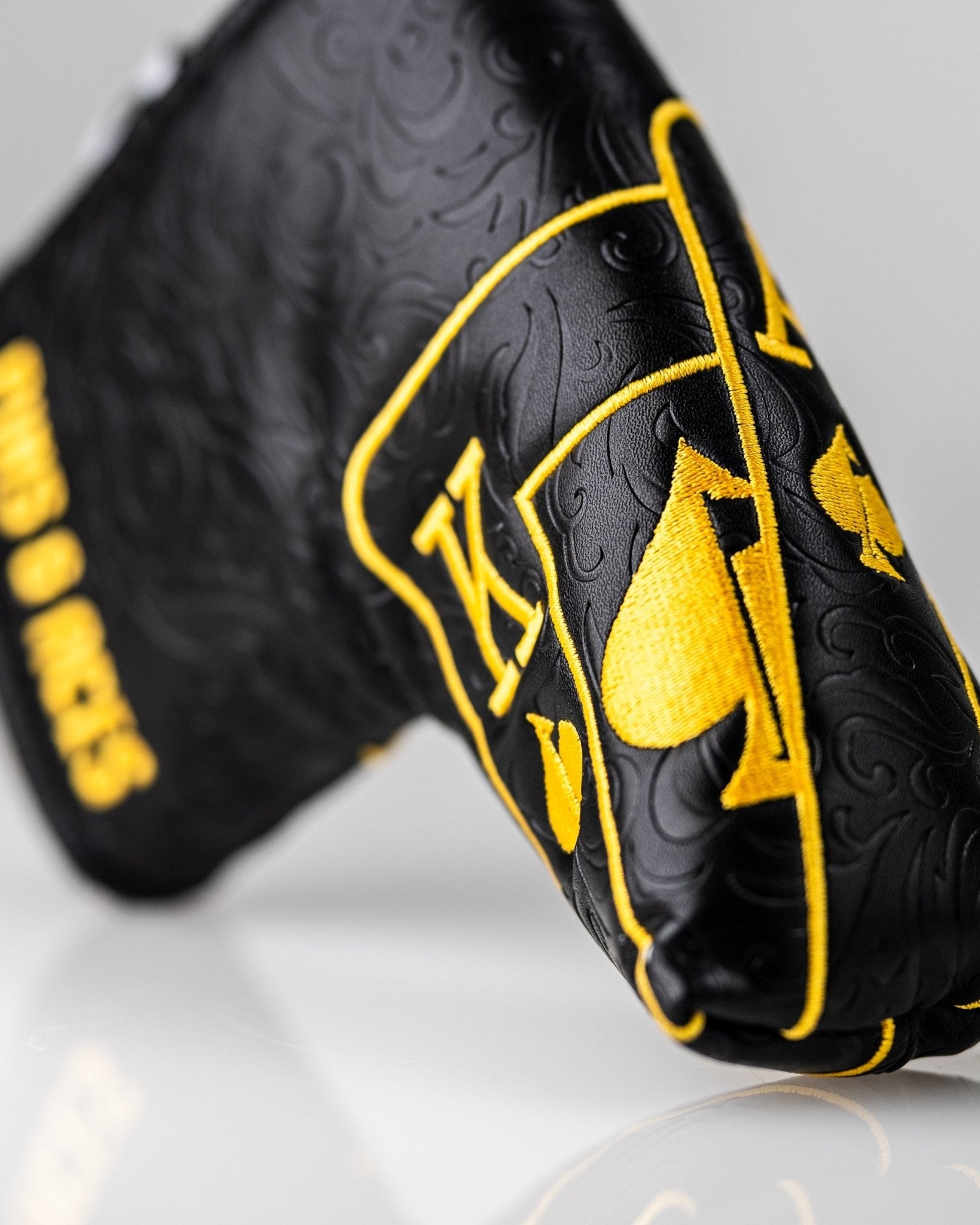 Black/Gold Ace of Spades - Blade Putter Cover - Club Rehab