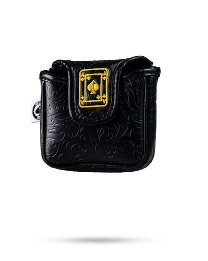 Black/Gold Ace of Spades - Mallet Putter Cover - Club Rehab